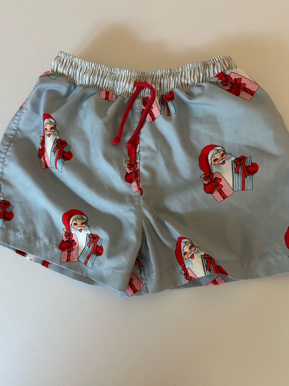 Sal & Pimenta Boys Santa Clause Swim Trunks Size 8 Summer Christmas Santa Beach